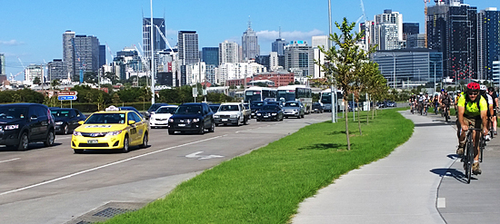 Liikennettä Melbournessa